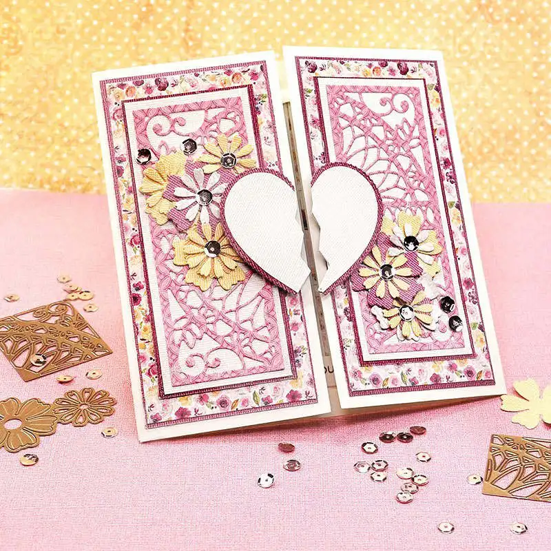 

Lace StyleEuropean Frame Envelope Metal Cutting Dies For Scrapbooking Craft Die Cut Card Stencil Making Embossing Photo Album
