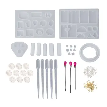 

1 Set Silicone Mold Mix Stick Dropper Clasp DIY Jewelry Making Accessories Tools Molds Geometric Epoxy Resin Combination Crafts