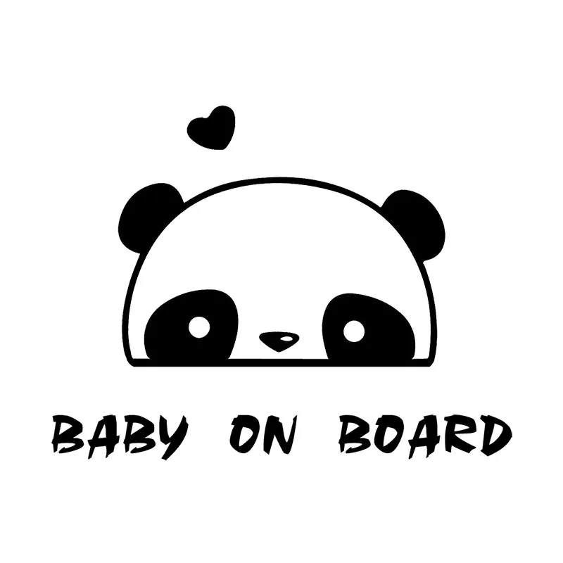 

PLAY COOL BABY ON BOARD PANDA LOVE Cute Cartoon Automobiles Motorcycles Exterior Accessories Vinyl Decal Warning Car Stickers