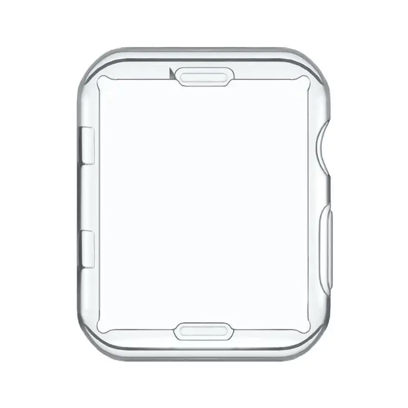 Transparent white TPU Прозрачный чехол для apple Watch series 5 4 3 2 1 38 мм 40 мм 42 мм 44 мм чехол все включено защитный чехол для Аксессуары для iwatch - Цвет: Transparent white