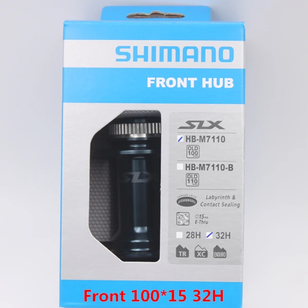 SHIMANO SLX M7100 12S Freehub Micro Spline BOOST HUB HB-M7110-B старый 142 мм 148 мм FH-M7110-B 32H 28 отверстие E-THRU 12 Скоростей - Цвет: Front15 100mm 32H