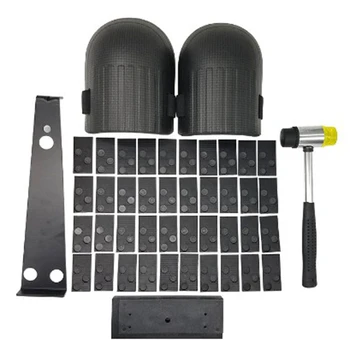 

45Pcs Wood Flooring Installation Kit Wooden Floor Fitting Tool DIY Home with Mallet Spacers for Hand Tool Set