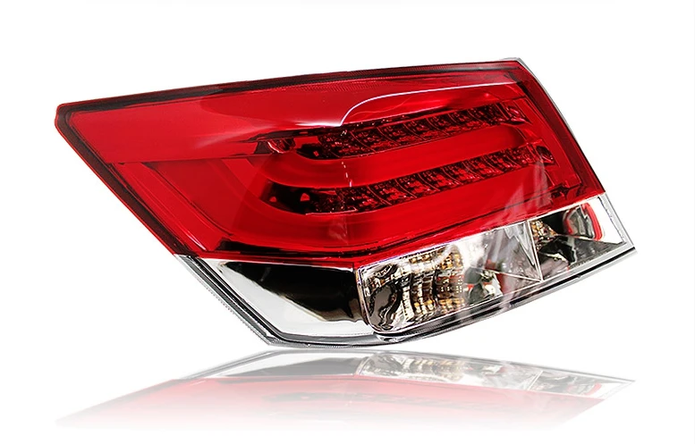 Задний фонарь для автомобиля Honda Accord 2008-2012 Accord светодиодный задний фонарь противотуманные фары дневные ходовые огни DRL тюнинг автомобильные аксессуары - Цвет: red-white