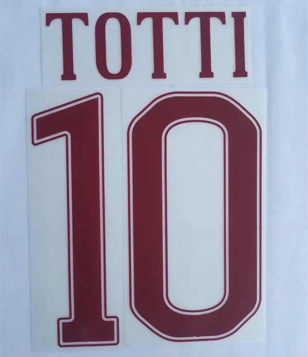 17 TOTTI наингголан манолас печать nameset футбол номер тиснения патч значок