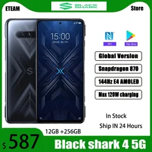 Global Version Black Shark 4 5G Gaming Smartphone Snapdragon 870 120W Fast Charge 144Hz Refresh Rate Samsung E4 Screen NFC OTA