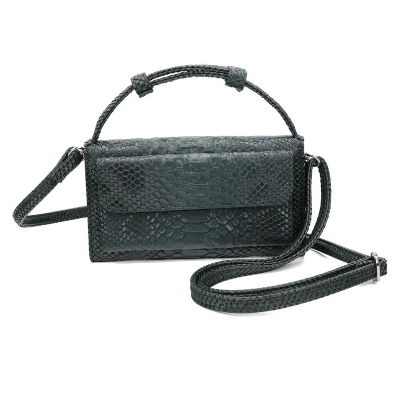 

Fashion Cowhide Leather Day Clutch One Shoulder Cross-body Bag Small Crocodile Pattern Genuine Leather Clutch Belt Women's bag