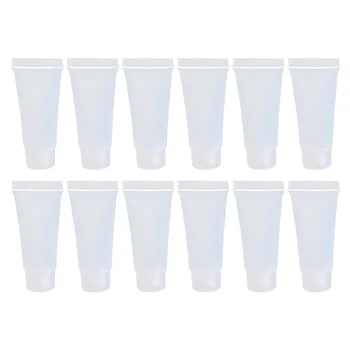 

40pcs Refillable Travel Bottles Disposable Leakproof Plastic Travel Tubes Sample Packing Jars Squeezable with Screw Cap for Body