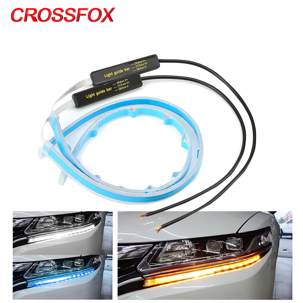 CROSSFOX 2x динамический ДХО для автомобиля 30 45 60 см светодиодный дневные ходовые огни