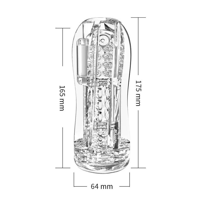 Masturbatory Cup Male Masturbator Transparent Realistic Vagina Soft Tight Pussy Sex Toys for Men Adult Sex Products