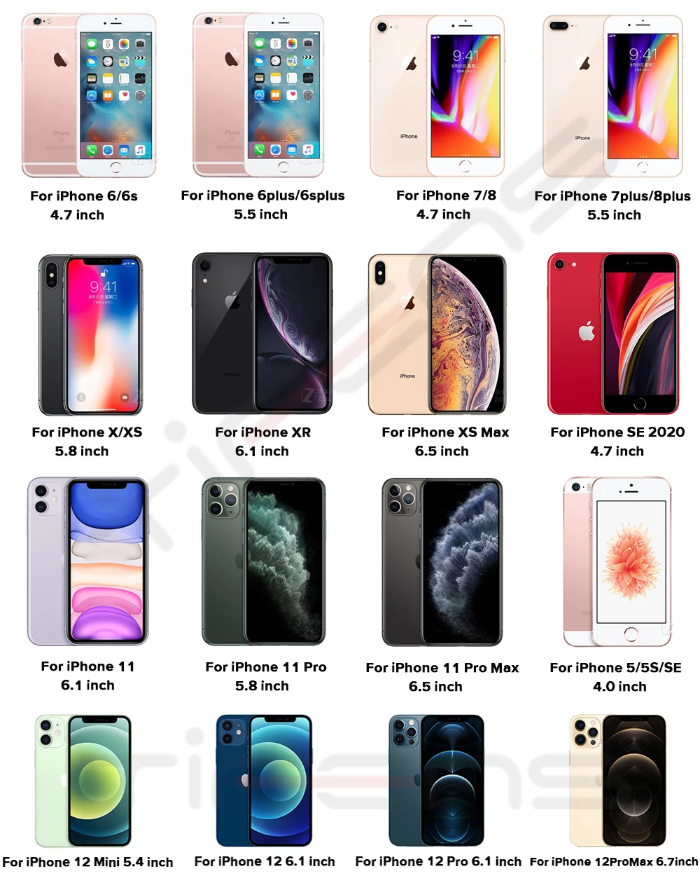 TIFENS型号苹果总型号大小