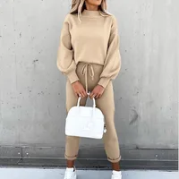 Sweat à capuche costume hiver printemps solide survêtement de sport femmes polaire 2 pièces ensemble sport sweats pull maison pantalons de survêtement tenues 3