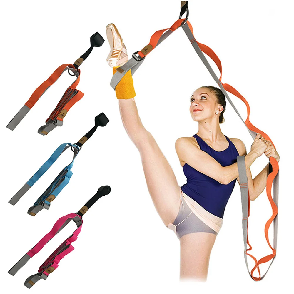 

FDBRO Yoga Belts Stretching Leg Stretcher Strap for Ballet Cheer Dance Gymnastics Trainer Yoga Door Flexibility Leg Stretch Belt
