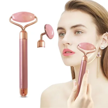 

Tool Quartz Massage Stone Facial Face Crystal Vibrating Roller Jade 2 Electric In