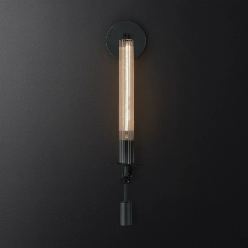 Post-modern Luxury Copper Villa Wall Lamps Living Room Study Bedroom Lighting Hotel RH Mirror Front Light Wall Sconces Fixtures