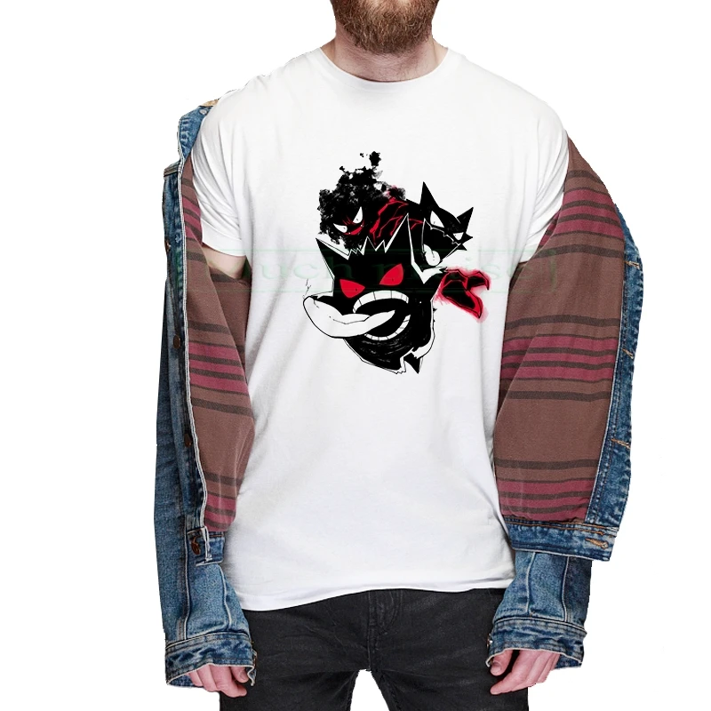 

Gengar Evolution white T Shirt Men Printed Casual Streetwear Harajuku T-Shirt Camiseta Masculina Tee Shirt Homme 2020 New Summer
