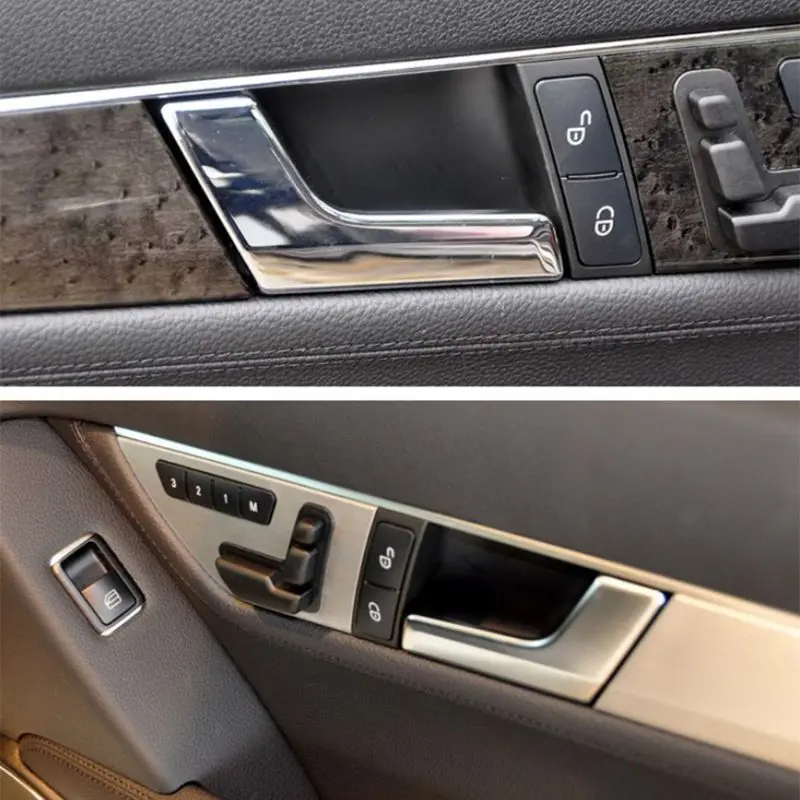 Замена передней/задней левой/правой стороны хромированная Автомобильная внутренняя дверная ручка Ремонтный комплект для Mercedes-Benz X204 W204 GLK250 GLK30