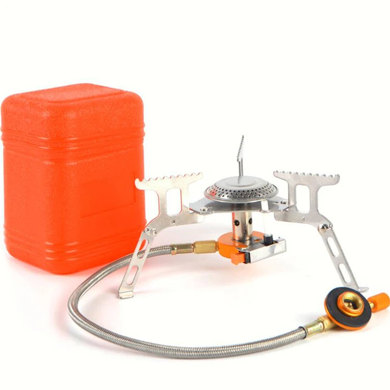 Wind Proof Outdoor Gas Burner Camping Stove Lighter Tourist Equipment Kitchen Cylinder Propane Grill