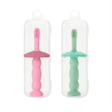 Детское питание класс силикона учебная Зубная щетка Детские специальные мягкие волосы уход за полостью рта безопасная чистка зубов безопасные инструменты для ухода за зубами