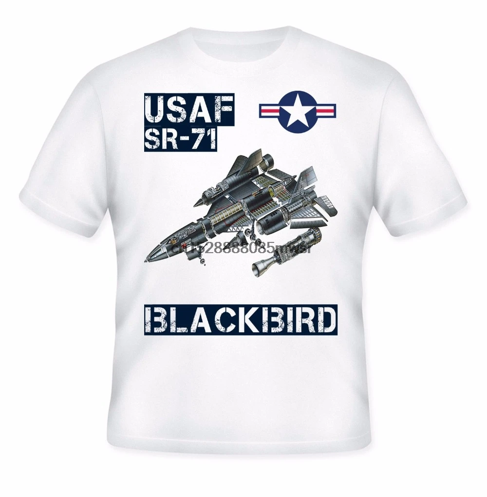 Новинка 2019 Мужская мода новый дизайн хлопок мужская футболка Usaf Sr 71 Blackbird 100% для