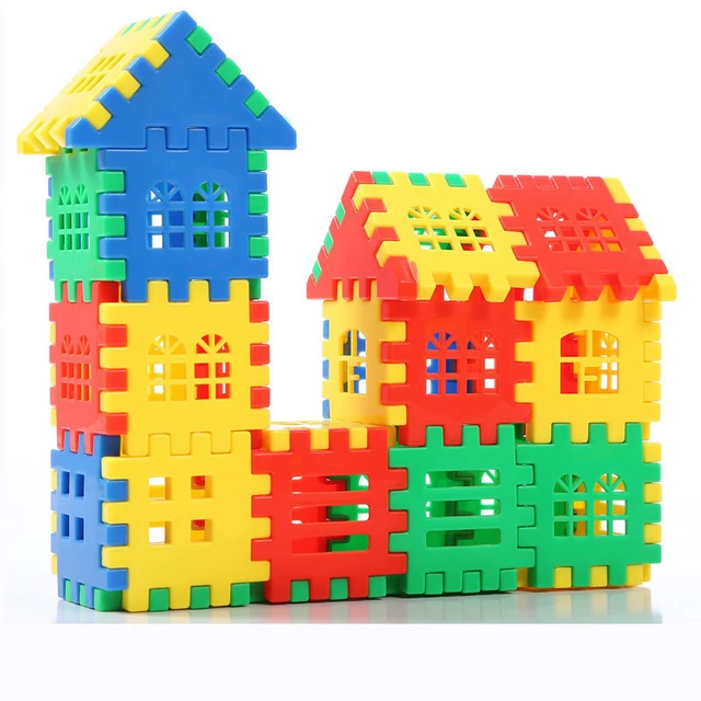 24pcs 3D Puzzle Games Cubes Toys For Children Wooden Blocks Jigsaw Hobby Other Brain Toy Bricks House Interactive Toys For Kids 1