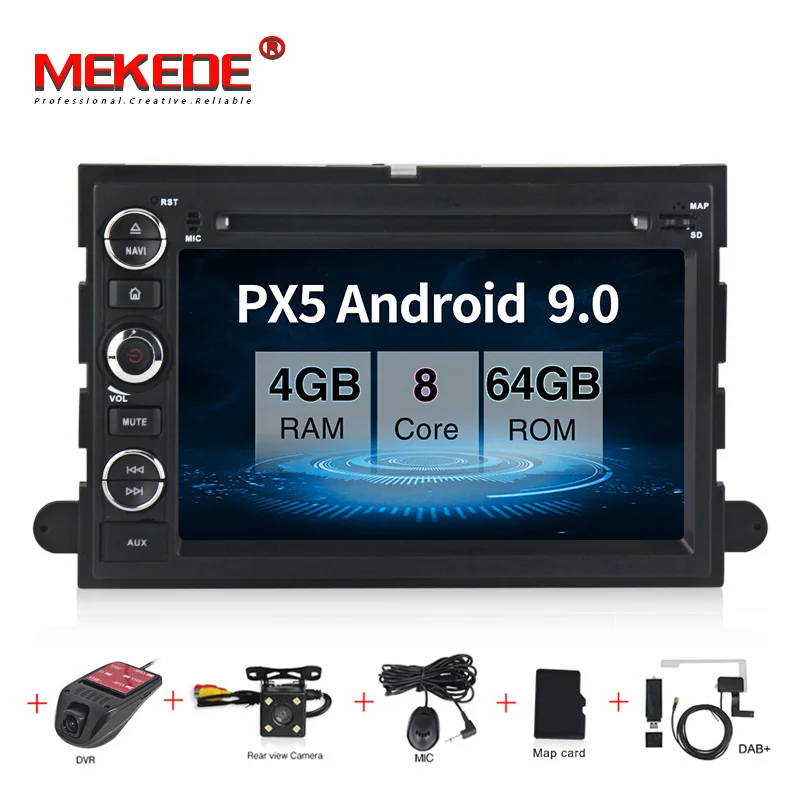 dvd camera DVR DAB PX30 2 Din Android 9,0 автомобильный dvd-плеер для Ford F150 F350 F450 F550 F250 Fusion Expedition Mustang Explorer Edge screen Radio - Цвет: dvd camera DVR DAB