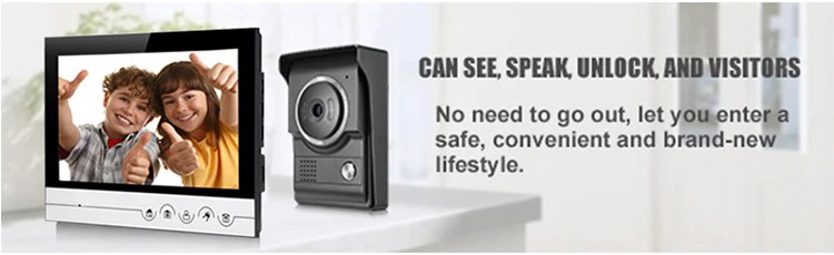 9 дюймов проводной видеодомофон домофон дверные звонки наборы с двумя способами домофон водонепроницаемый ИК ночного видения камера для личного дома