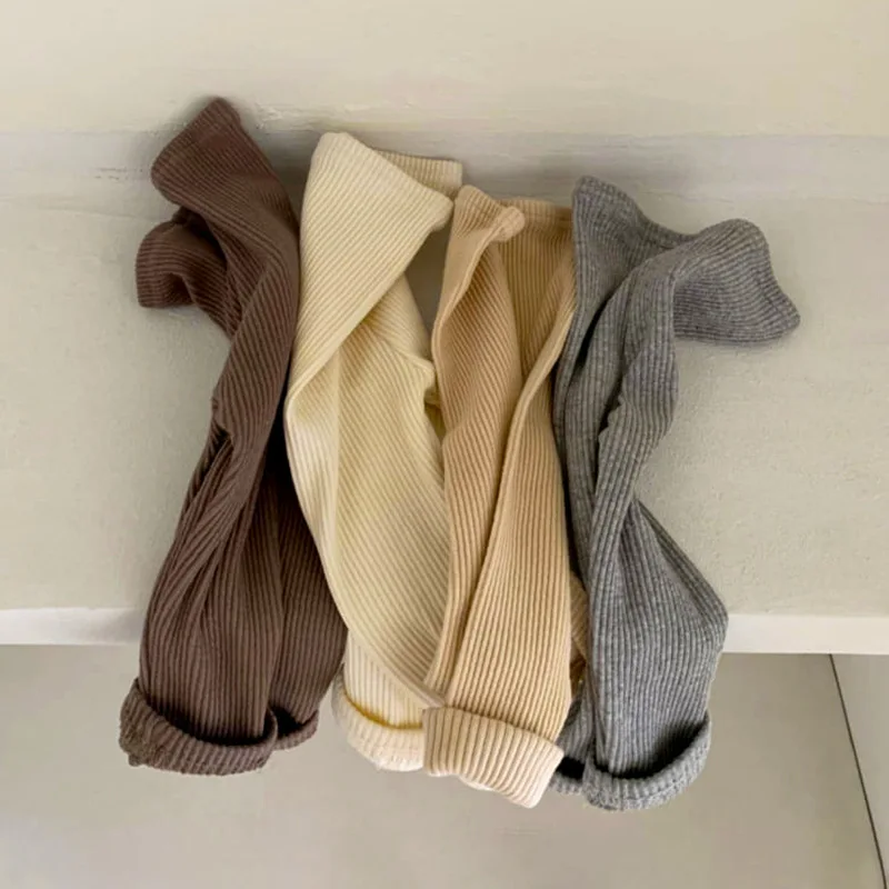 Baby Trousers Spring Autumn Solid Pants New Infant Leggings Boys Elasticity Pp Pants Toddler Girls Casual baby trousers baby leggings