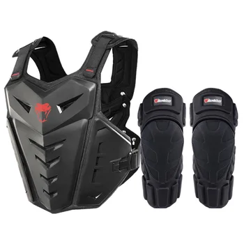 

herobiker Motorcycle Armor Vest Motorcycle Protection Motorcycle Riding Chest Armor Motocross Racing Vest & Motorcycle Knee Pads