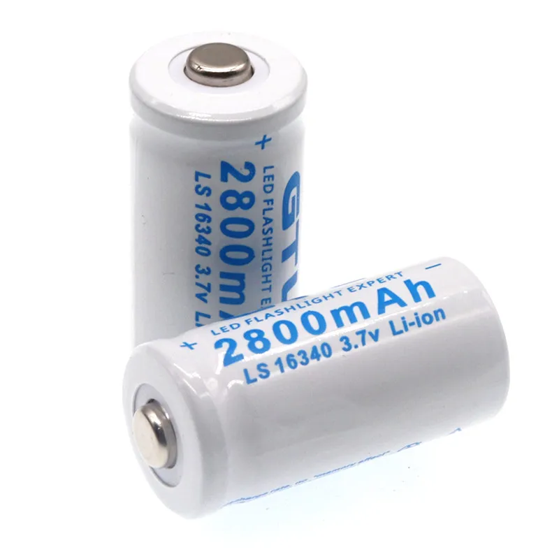 3,7 V 2800mAh литий-ионный 16340 аккумулятор CR123A аккумуляторные батареи 3,7 V CR123 для лазерной ручки светодиодный фонарик