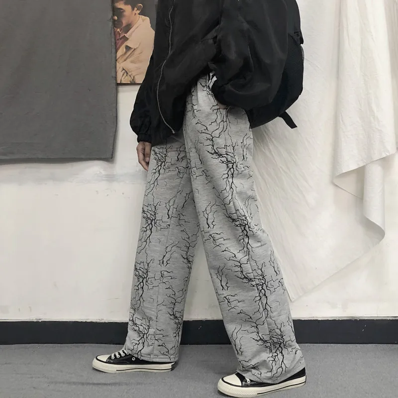 Neploe Harajuku BF стильные женские длинные брюки Новые прямые брюки с принтом молнии корейские винтажные повседневные длинные штаны 56998