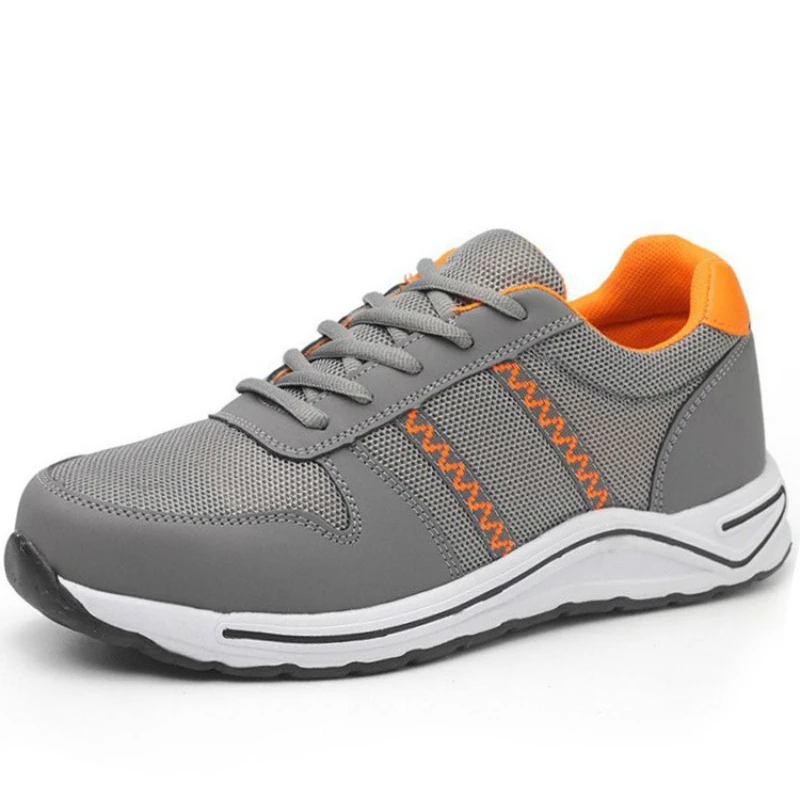 

men's casual big size breathable steel toe covers working safety shoes summer worker shoe security low boots protect footwear