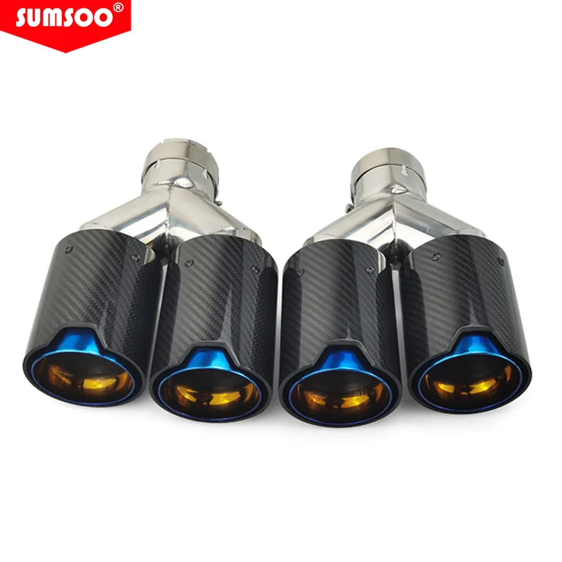 Genuine Sumsoo Doubleout Muffler Tips Universal M Performance Carbon