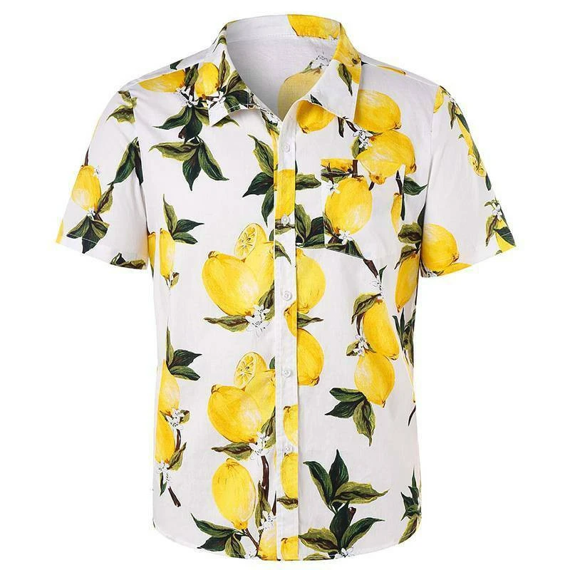 Instrueren bedreiging uitvinding Short Sleeve Shirt Lemons | Lemon Shirt Men | Cotton Shirts - 2023 Summer  Printing Mens - Aliexpress