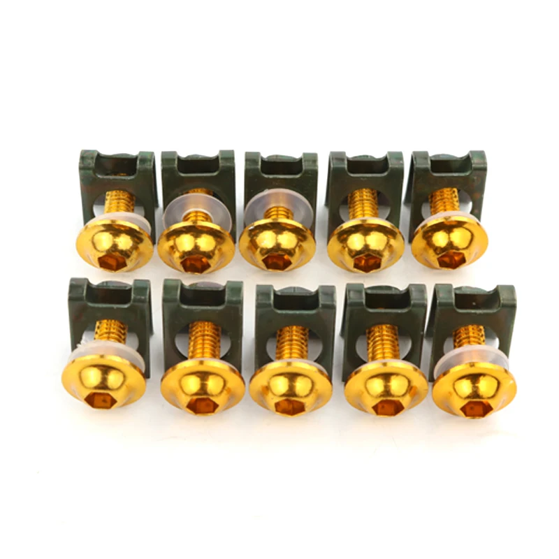 Крепежные зажимы для мотоциклов винтовые Пружинные гайки 10 шт. 6 мм подходят YAMAHA