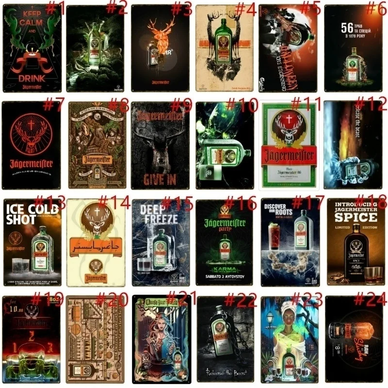 Алкогольный напиток Jagermeister голова оленя плакат для украшения дома бара