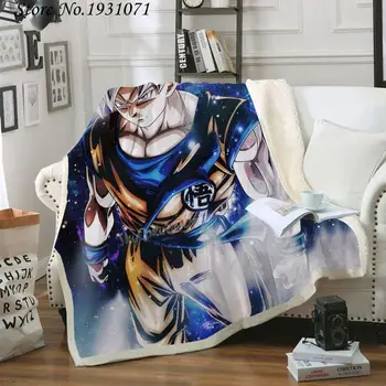 

Anime Dragon Ball 3D Printed Fleece Blanket for Beds Thick Quilt Fashion Bedspread Sherpa Throw Blanket Adults Kids 03