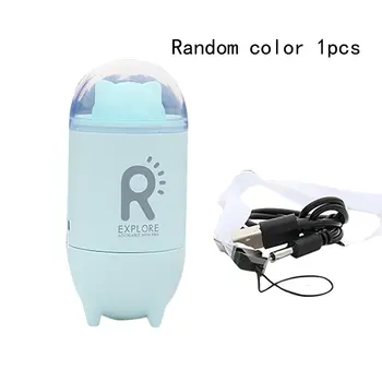 

Cartoon Space Capsule Animal Night Light Pocket Fan Student Portable Handheld Children Hanging Neck Mini Charging Fan