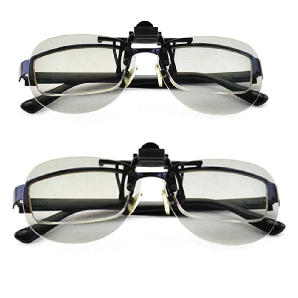1pcs Clip-on/PC Plastic/Mental Frame 3D Glasses Polarized Eyewear for Imax Movies/Cinemas,Linear Passive 0/90 45/135 3D Glasses