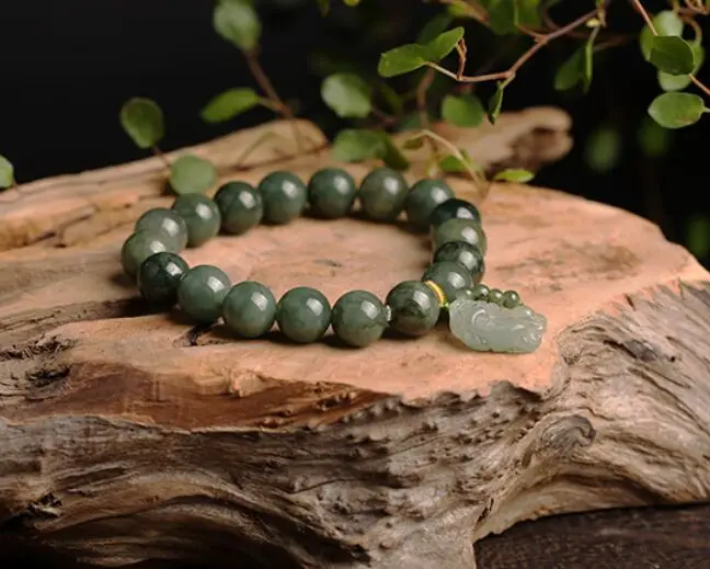 Высококачественный Браслет Jades jadeite PIXIU ручной браслет на удачу для мужчин и женщин ювелирные изделия