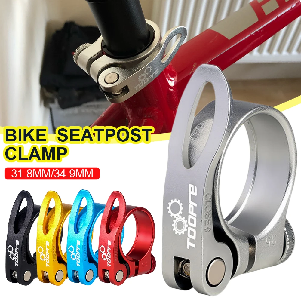 Bicycle 31.8 mm/34.9mm Clamp Bike Seat Post Seatpost MTB Collar Quick Release 