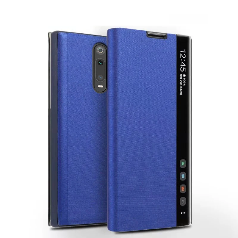 blue Чехол, для Xiao mi 9 T Pro Red mi K 20 Pro mi 9 T K20 Pro откидной кожаный тканевый Магнитный Интеллектуальный кронштейн силиконовый чехол - Цвет: blue