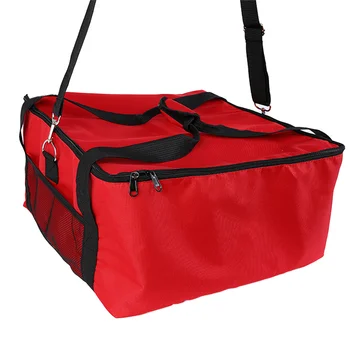 

16 Inch Pizza Cooler Handbag Waterproof Food Delivery Package Cake Bun Oxford Meal Takeaway Insulation Bag Folding Picnic