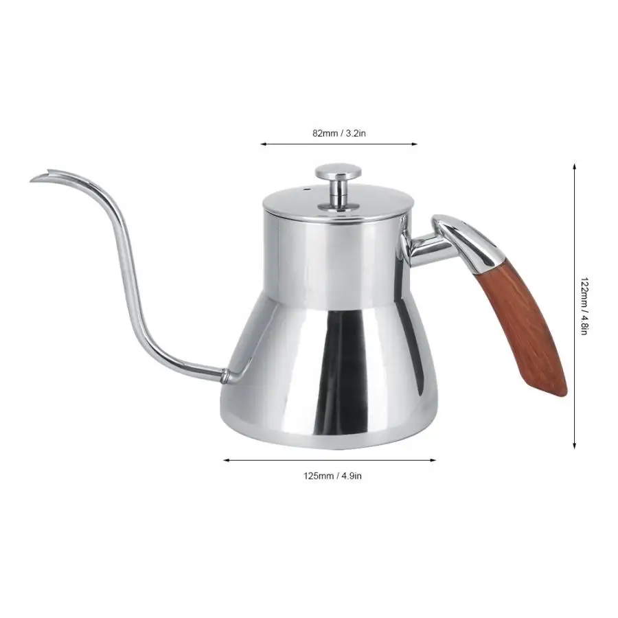 Cafeteira expresso, 800 мл, серебряный, нержавеющая сталь, кофейник, чайник для воды, для дома, кофейня, чайник, капельный, кофейник