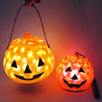 

Portable Rotating LED Starry Pumpkin Lamp Luminous Music Decoration Lamp Halloween Decoration 17/15CM Models