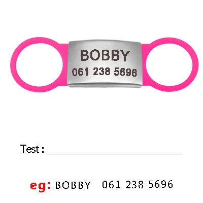 Stainless Steel Pet ID Tags Accessories No Dogs Nameplate Personalized Engraved Collar Cats For Small Noise Custom - Цвет: Розово-красный