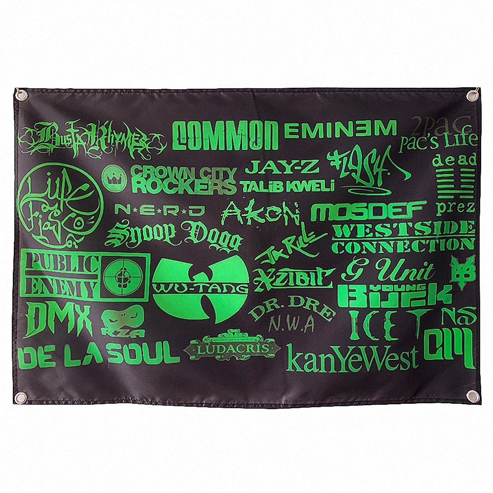 

Heavy Metal Rock Band Posters Banners Music Studio Wall Decoration Hanging Painting Waterproof Cloth Polyester Fabric Flags B