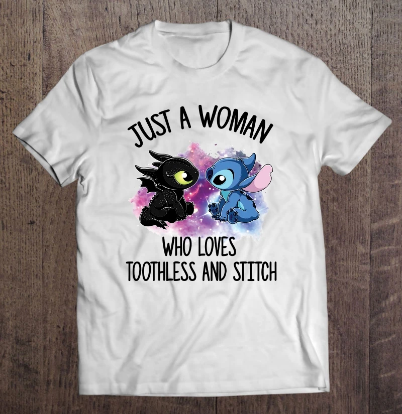 

Just A Woman Who Loves Toothless And Stich T-Shirts