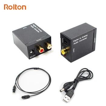 

SPDIF Digital to Analog Audio Converter DAC Amplifier Decoder Fiber Coaxial Coax Audio RCA Signal to Analog L/R Audio Adapter
