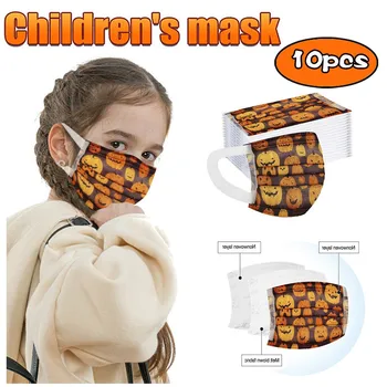 

10/20/50pcs Disposable Children's Mask Cartoon Pattern print Anti-fog Mouth Masks 3 Layer Spunlace Anti-pollen Dust Mask