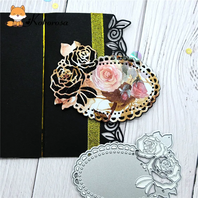 

Kokorosa Cutting Dies Metal Dies Rose Tag Frame Die New 2019 Scrapbooking Album Card Making Embossing Stencil Diecuts Decoration